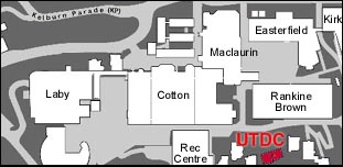 UTDC location map
